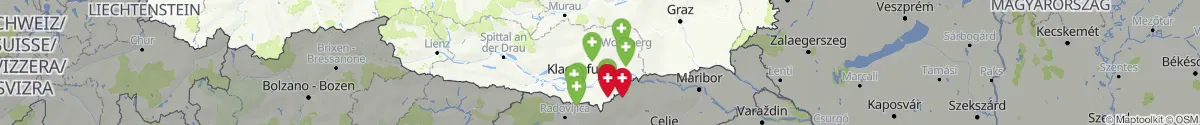 Map view for Pharmacies emergency services nearby Feistritz ob Bleiburg (Völkermarkt, Kärnten)